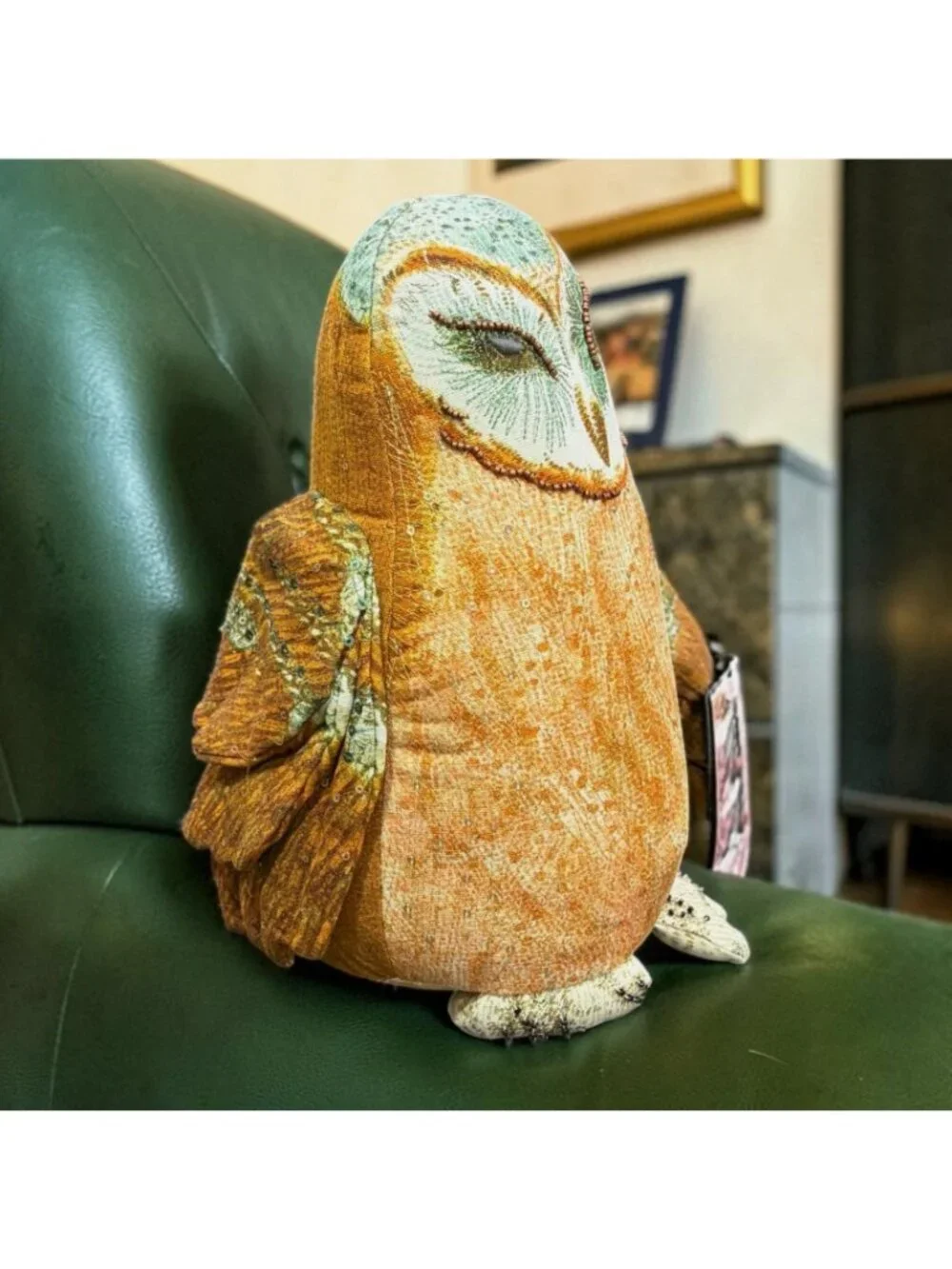 John Derian Target Barn Owl Plush Pillow Sequin Beaded Decor NWT 13